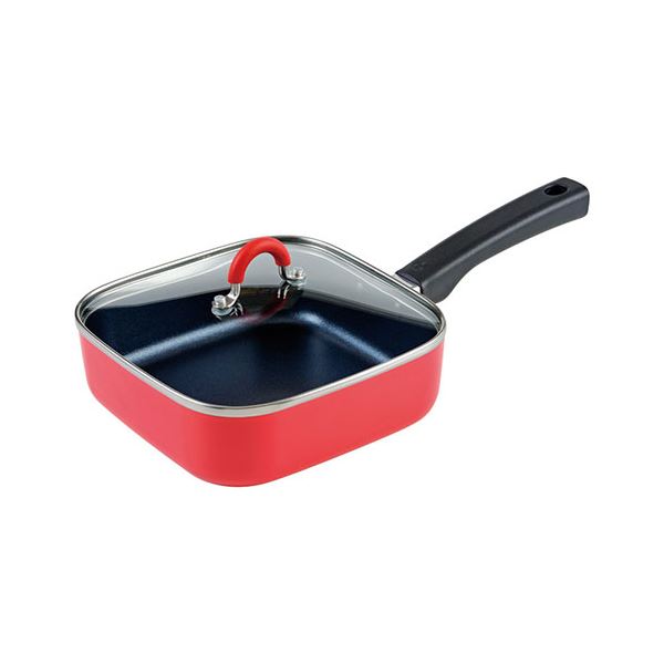 ToMay IH対応スクエアパン18cm レッド 22502706 赤 IH対応で使いやすい 18cmのレッドスクエアパン 調理も洗いもラクラク、キッチン 台所 での活躍が期待できるアイテムです 赤