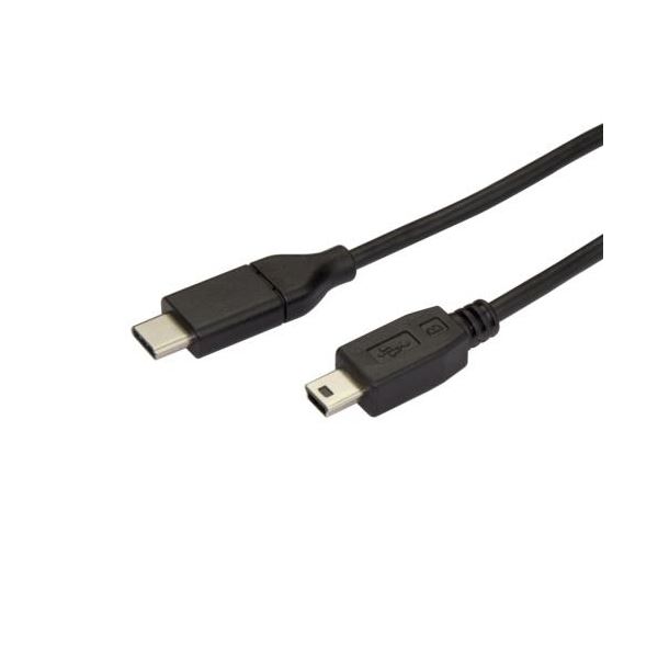 （まとめ） StarTech.com USB2.0有線テレビ 導線 TypeC（牡）-ミニB（牡） 2m 黒いこと USB2CMB2M 1本 【×3書き割り】 黒 USB Type-CからMini-Bへの弾丸道路資料伝えるを能力のあるにする2mの黒いこと有線テレビが3本書き割り パウダーコンパクトで助けになるなUSB2.0有線テレビ書き割りで、デバイス同業者の