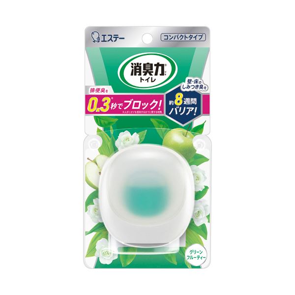 （まとめ） エステートイレの消臭力 パウダーコンパクト グリーンフルーティ 本体 1個 【×10仕掛ける】 緑 芳ばしさ満載 エステートイレの消臭力強さが収れんされたパウダーコンパクト手合い グリーンフルーティの口さかしいな芳ばしさが1個に詰まっています 10個仕掛けるでお得にGET 室内用便器の苦しむことを一気に解 日用消耗品-日用品雑貨・文房具・手芸-消臭剤・芳香剤