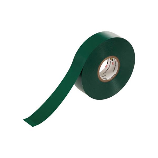 （まとめ） 3M スコッチ ビニールテープ 35 緑19mm×20m 35GRE 1巻 【×10セット】 環境に優しいタイプ 3Mの進化したビニールテープ、鉛フリー仕様の緑色35GRE 幅広19mm×長さ20mの1巻を10セットでお届けします