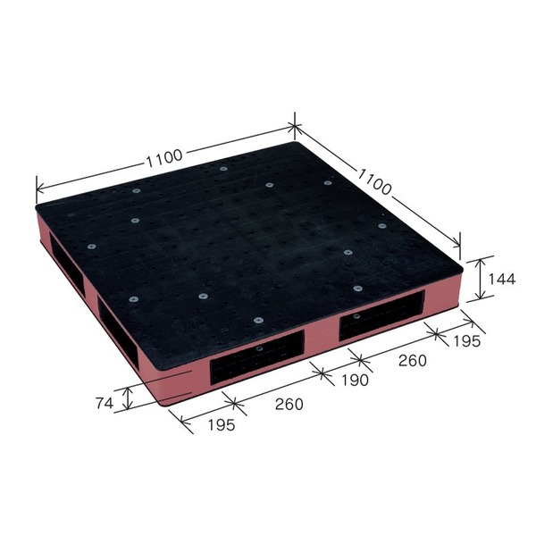 カラープラスチックパレット/物流資材 【1100×1100mm ブラック/ブラウン】 両面使用 HB-R4・1111SC 岐阜プラスチック工業 黒 茶 作業効率向上のためのカラープラスチックパレットで物流をスムーズに 1100×1100mmの両面使用可能なHB-R4・1111SC 効率的な作業をサポートす