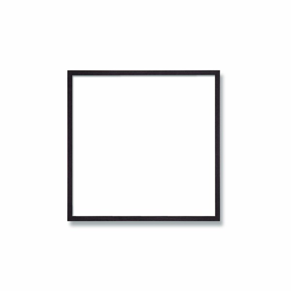 〔 角額 〕細い木製正方形額 250角 250×250mm 墨 壁掛けひも 紫外線から作品を守るUVカットアクリル付き 9102 美しさを守る木製正方形額・壁掛けひも付きUVカットアクリル 幅広い用途に最適な角額『墨』が登場 作品を紫外線から守り、ポスターや版画、刺繍などを一層引き