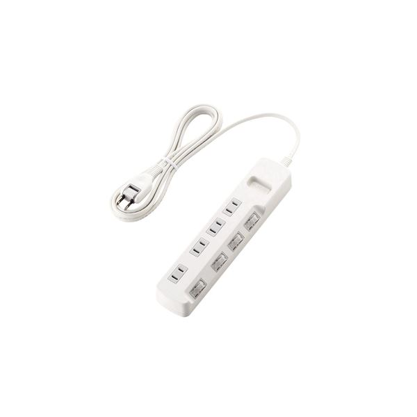 (まとめ) 個別スイッチ付 雷ガードタップ T-K5A-2425WH【×3セット】 雷から家電を守る 個別スイッチ付きの生活家電OAタップ、まとめて3セット の雷ガードタップ、パソコン PC やテレビを守るT-K5A-2425WH