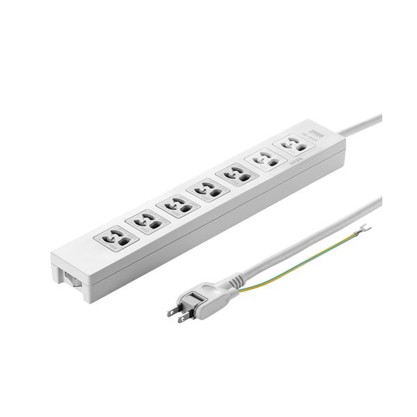 電源タップ TAP-F37-5KSR パワフルな保護力 7つの巧みなコンセント、一点集中スイッチ、磁力で安心 安全 、雷からも守るRoHS対応 電源タップ