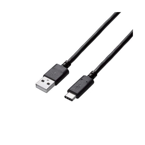 (まとめ) USB2.0ケーブル 配線 (認証品、A-C) U2C-AC40NBK【×2セット】 高速認証済みUSB2.0ケーブル 配線 (タイプA-C)2本セット データ転送のスピードと安定性を追求した、のUSB2.0ケーブル