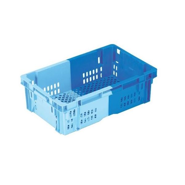 業務用コンテナボックス/食品用コンテナー 【NF-M23P】 ダークブルー/ブルー 材質：PP 青 便利な業務用コンテナー コンビニや流通業界で活躍する多機能ボックス 食品にも最適 ダークブルー/ブルーのPP製 青