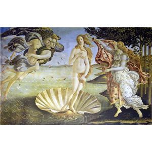 世界の名画シリーズ、プリハード複製画 サンドロ・ボッティチェルリ作 「ヴィーナスの誕生」（額縁） 驚異的な色再現力で、まるで本物のような名画が我が家に 感動の複製画シリーズ、至高の美を宿す『ヴィーナスの誕生』額縁付き複製画