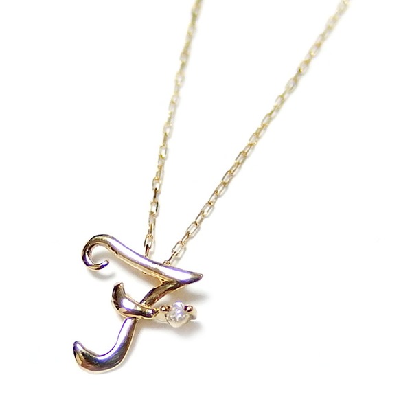 イニシャル ネックレス ダイヤモンド ネックレス 一粒 0.01ct K18 ゴールド 文字 F ダイヤネックレス ペンダント 輝くイニシャル、永遠の愛を象徴するダイヤモンドネックレス K18ゴールドの輝きと0.01ctの一粒ダイヤモンドが、あなたの存在を華やかに彩ります Fの文字が織