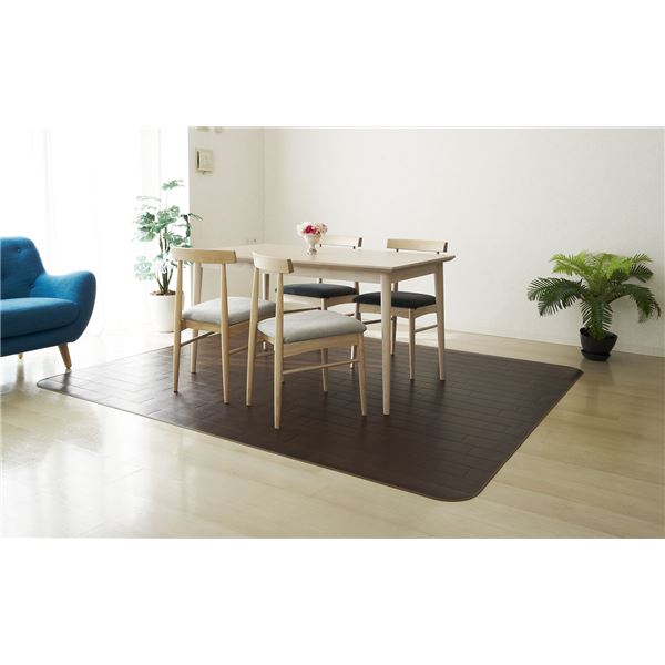 アキレス クッションフロアラグマット じゅうたん カーペット 敷き物 ダークブラウン 200×300cm 茶 菌を寄せ付けず、カビを防ぎ、水にも強い スタイリッシュなアキレス クッションフロアラグマット じゅうたん カーペット 敷き物 ダークブラウン 200×300cm 茶