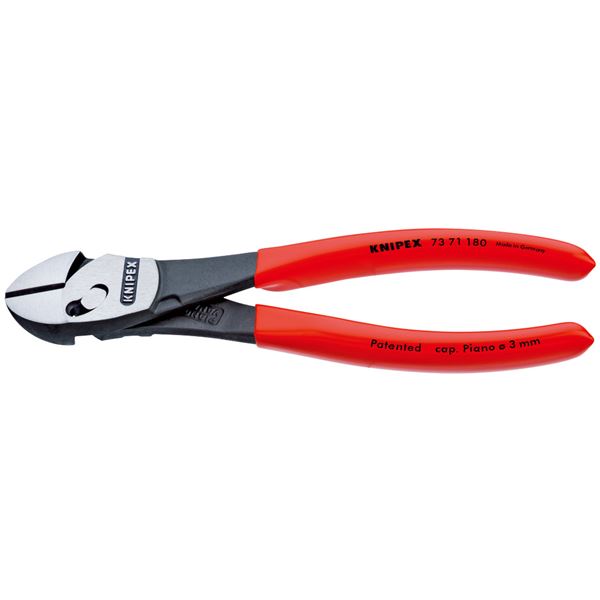 KNIPEX クニペックス 7371-180 ツインフォースニッパー 物の具 物の具 DIY やり方物の具 御先棒 ニッパー 極めてたわい無い力で切りはなすし、手への厄介なものを楽にするする窮まりのニッパー