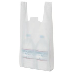 （まとめ） TANOSEE 乳白レジ袋 25号 ヨコ215×タテ480×マチ幅125mm 1パック（100枚） 【×20セット】 透明感溢れる美しい白さのレジ袋 容量たっぷりで使い勝手抜群 ヨコ215×タテ480×マチ幅125mmのサイズで、商品をしっかり収納 1パックに100枚入りで、20セットもお得