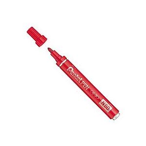 （まとめ） ぺんてる 油性目じるし Pentel PEN N50 赤 N50-BD 1本 【×60仕掛ける】 晴れ晴れしいな赤の油性目じるしN50-BDは、絵の具にも至適 60仕掛ける分の使い走り応え、拠りどころの品等と耐久性 疲れにくく緊迫状態無償性な書き気味合い 仕立て上げる力を揺りうごかすする一本