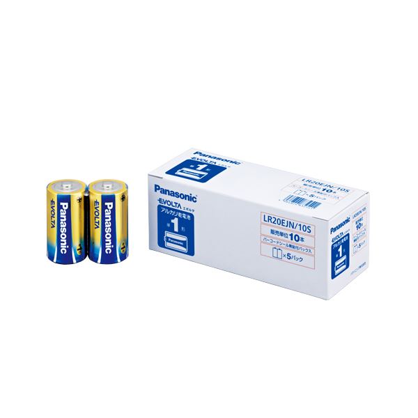 （まとめ） パナソニック EVOLTAアルカリ乾電池 LR20EJN/10S(10本入) 【×3セット】 驚異のギネス認定 パナソニックが贈る究極のエネルギー源 進化したEVOLTAアルカリ乾電池、10本入りのスペシャルセット×3