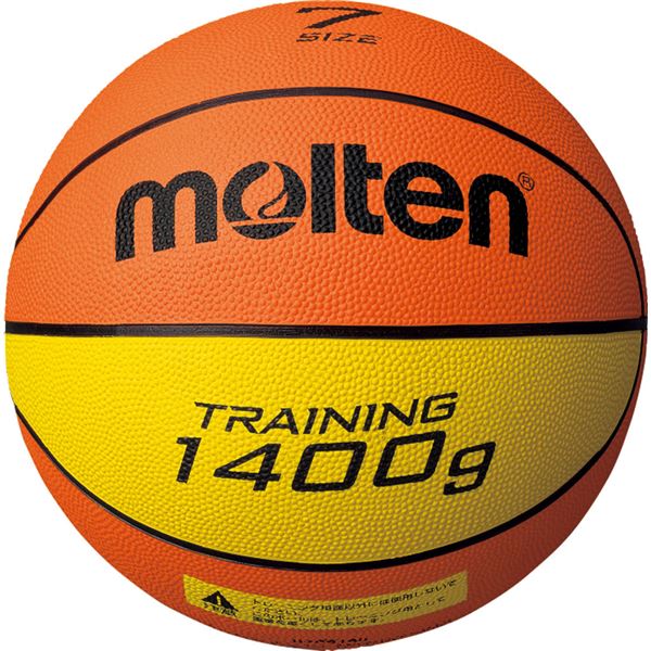 【モルテン Molten】 トレーニング用 バスケットボール 【7号球】 約1400g ゴム製 9140 B7C9140 〔運動 スポーツ用品〕 部活・サークル・クラブに最適 パワフルなバスケトレーニングボール 驚異の7号球、約1400gのゴム製 スポーツの新たなステージへ