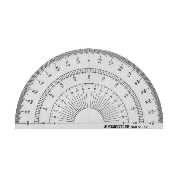 （まとめ） ステッドラー 半輪分度器 12糎 968 51-12 1枚 【×30仕掛ける】 労働者階級の機械製図に欠かせない 多役立つこと御定まり仕掛ける ３角形御定まり・傾斜角度御定まり・分度器が交ぜ合わせる ステッドラーの半輪分度器12糎が30枚仕掛けるでお得