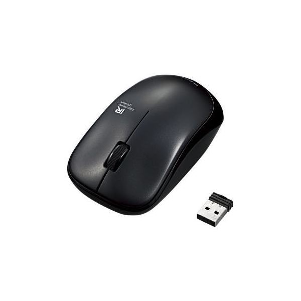 (まとめ) 無線IRマウス(3ボタン) M-IR07DRBK【×3セット】 2.5年間電池交換不要 省エネ赤外線LED搭載 の進化した無線IRマウス(3ボタン)が登場 電力消費を抑え、長時間快適操作 M-IR07DRBK【×3セット】