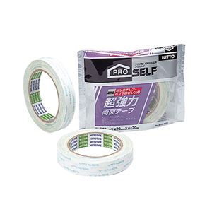 (まとめ) ニトムズ 超強力両面テープ PP・PE用 20mm×20m J0990 1巻 【×5セット】 パワフルな接着力 あらゆる梱包作業に最適 プロ仕様の両面テープ PP・PE素材に特化 幅広20mm×長さ20m 1巻で大満足 ×5セットでお得
