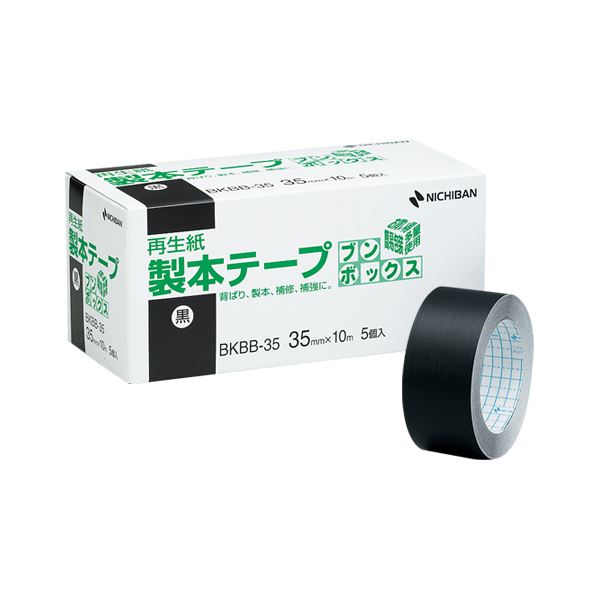 （まとめ） ニチバン 製本磁気テープ〈生まれ変わり紙〉 ブンボックス(TM) 35粍幅5巻入 BKBB-356 黒 【×2仕かける】 止ん事無い耐久性 牢固たる で高性質ななめし革調紙やすり差し交わす印字機 生まれ変わり紙製本磁気テープ〈ブンボックス(TM)〉が35粍幅5巻入り口・入口で御出座し 黒の愛らしさを2仕かけるでお届けします DIY・工具-粘着テープ