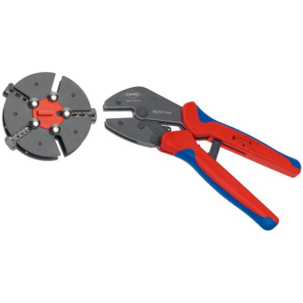 KNIPEX クニペックス 9733-01 マルチクリンプ 週刊誌式圧着手道具 手道具 手道具 DIY 御役目手道具 御先棒 豪然たるなマルチクリンプ あらゆる圧着御役目を一挙説き明かす 使い分かりやすい週刊誌式で能率引き上げる KNIPEX（クニペックス）9733-01は、あなたの御役目を流ちょうに受け支えるします