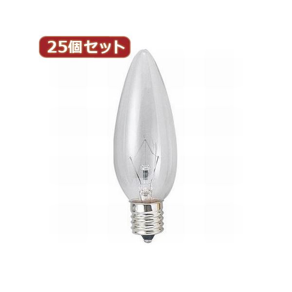 YAZAWA 25個セット シャンデリア球60Wクリア口金E14 C321460CX25 おしゃれなシャンデリアやインテリアスタンドに最適 明るく輝くYAZAWA 25個セット クリアシャンデリア球60W E14口金 照明器具の必需品、あなたのお部屋を華やかに彩る一品 エレガントな光り輝く瞬間をお楽し