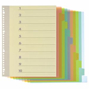 (まとめ) TANOSEE インデックス(PP) A4タテ 4・30穴 10山1組 1パック 【×20セット】 クリヤーファイルをスマートに整理 便利なインデックスでA4サイズもバッチリ 4・30穴の10山1組、1パックで20セット