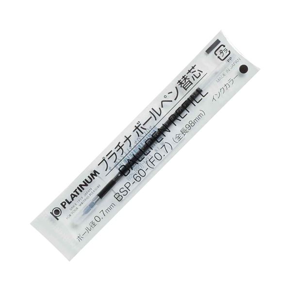 (まとめ) プラチナ 油性ボールペン替芯 ステンレスチップ 0.7mm 黒 BSP-60-(F0.7)#1 1箱(10本) 【×10セット】 0.7mmのステンレスチップを使用した黒色の油性ボールペン替芯が10本入ったセット 書きやすさと耐久性を兼ね備えたアイテムです 替え芯がたくさん入っているので 6,683円