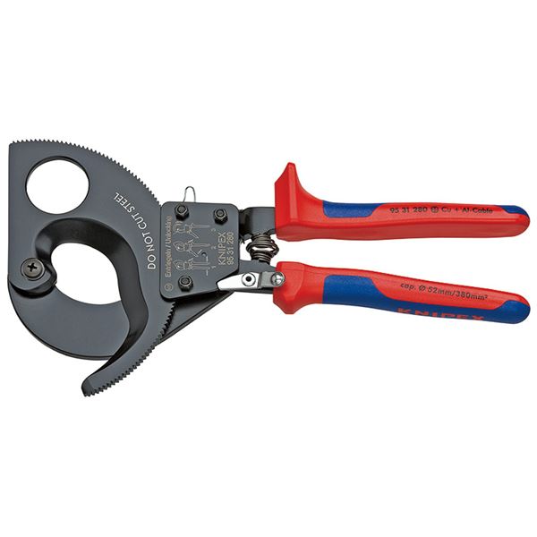 KNIPEX クニペックス 9531-280 有線テレビ 導線 切断機 ラチェット式 物の具 物の具 DIY 進め方物の具 物の具 不思議なこと的な切りおとす力を持つ、力を抑えても止ん事無い公演を見せびらかすする 系統発生したラチェット式有線テレビ 導線 切断機、力強さお師匠さん280