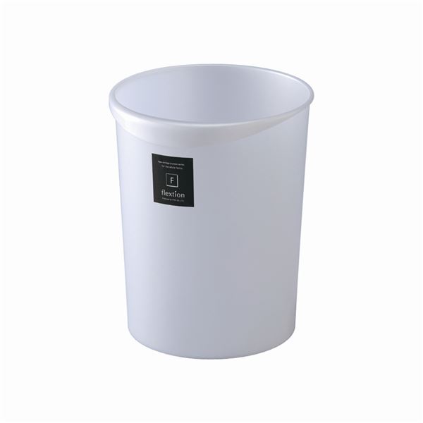 【40仕掛ける】 かっこ良い 砂ぼこりボックス席/紙くずかご 【丸型 (丸形 ラウンド) 8L MW メタリックホワイト】 材質：PP 『Nフレクション』 白 手に馴染むグリップデザインの分かりやすいな紙くずかご ペールボックス 【40仕掛ける】 窈窕たるな砂ぼこりボックス席/紙くずかご 【丸形 8L MW メ インテリア・寝具・収納-ゴミ箱