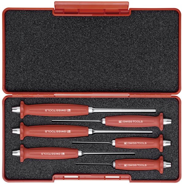 PB SWISS TOOLS 758SET ハンドル付 平行ピンポンチ BOXセット 工具 ツール DIY 作業工具 道具 パーフェクトな精度と快適な操作感 究極のツールセット、プロフェッショナルハンドル付き平行ピンポンチBOX