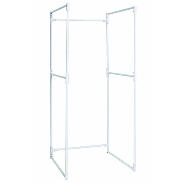ランドリースタンド/物干し金物 【ワイド】 コの字使用時：幅74cm×奥行74cm×高さ172cm 『積水樹脂』 自由自在な室内物干しスタンド 多彩な形状で使える スペースに合わせて変幻自在 幅広い用途に対応 使い勝手抜群