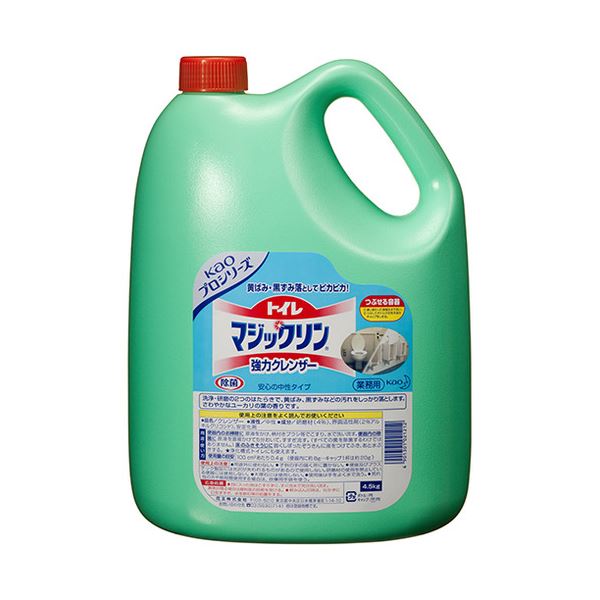 (まとめ) 花王 トイレマジックリン 強力クレンザー 業務用 4.5kg 1本 【×3セット】 トイレを一瞬で輝かせる 驚異のパワーを持つトイレ用洗剤 プロ仕様の花王トイレマジックリン 強力クレンザー 業務用 4.5kg 1本をまとめて3本セットでお届け