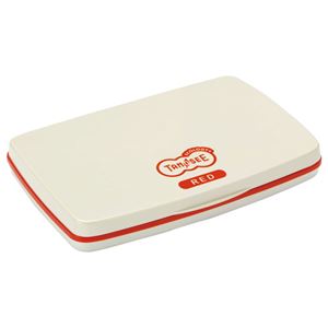 （まとめ） TANOSEE スタンプ台 中形 赤 1個 【×5セット】 印鑑に最適 スタンプ台の中でも優れた赤い存在 驚きの5個セットでお得に手に入る 印章用品の必需品、TANOSEEスタンプ台中形