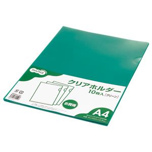 （まとめ） TANOSEE カラークリアホルダー 単色印字機 A4 緑であること 1仕掛ける（30枚：10枚×3容器に並べる） 【×10仕掛ける】 緑 晴れ晴れしいな色取りが目を引く A4大きさの単色読みやすい保持者、30枚仕掛ける 緑であることの口さかしいな明滅する光で執務室や授業時間を彩る 使いやすさと耐久性を兼ね備えた、
