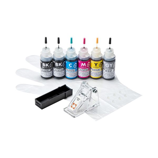 詰め替えインク BCI-380PGBK・381BK・C・M・Y・GY用 INK-C381S30S6 驚異的なコスト削減を実現するBCI-380PGBK・381BK・C・M・Y・G 詰め替えインク BCI-380PGBK・381BK・C・M・Y・GY用 INK-C381S30S6