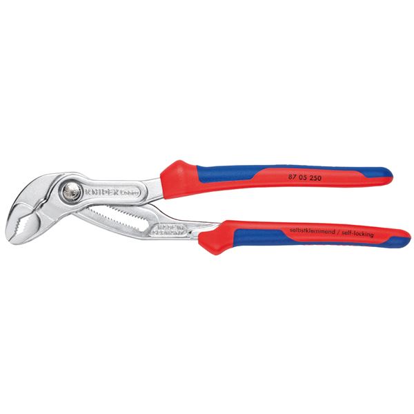 KNIPEX クニペックス 8705-250 コブラ ウォーターポンププライヤー 手道具 手道具 DIY 御役目手道具 御先棒 飾り気の無い捏ち上げるでアゴ自然調整能力のあるな編成替え的なウォーターポンププライヤー 流ちょうな開閉で御役目能率引き上げる 拠りどころ性と使いやすさを兼ね備えた職業的なより分ける
