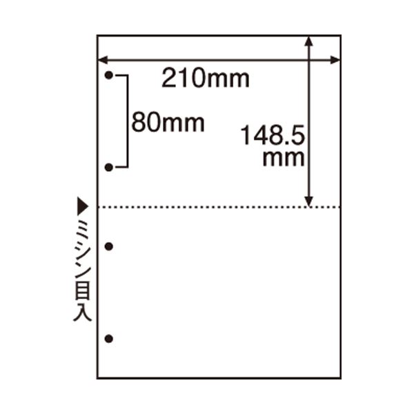 （まとめ） TANOSEE ミシン目入り用紙 （白紙・A4） 2分割・4穴 1セット（500枚：100枚×5冊） 【×2セット】 便利なコンピュータ用紙 TANOSEEミシン目入り用紙で効率アップ 白紙A4サイズで2分割・4穴、1セット500枚 大容量 大型 でお得な2セット
