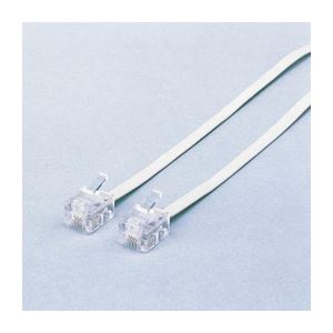(まとめ) スリムモジュラケーブル 架線 (白) MJ-3WH【×10仕掛ける】 か細いな真っ白い有線テレビ 架線 でマイコン パソコン 境界線の外側計器を今めかしいに繋ぎ合わせる のモジュラ有線テレビ 10個仕掛ける