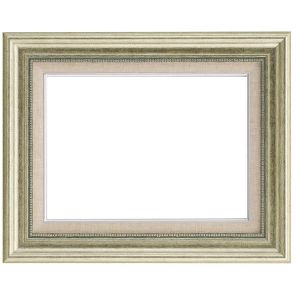 F10 油彩　額　アンティーク　油絵用　額縁　アイボリー 新品 シルバー F10 油彩 額 アンティーク 油絵用 額縁 アイボリー 新品