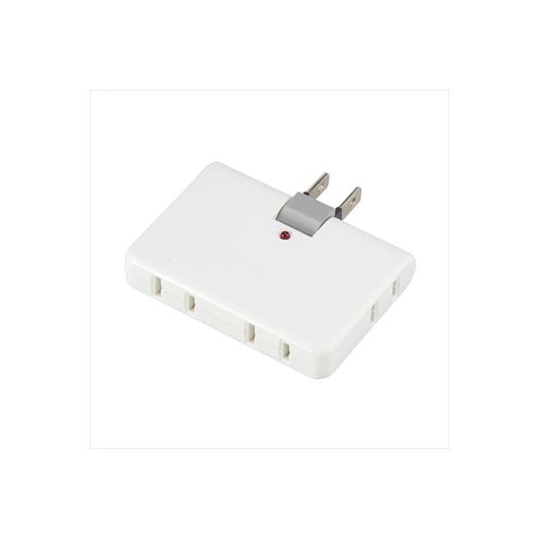 (まとめ)YAZAWA 雷ガード付4個口コーナータップ Y02CK400WH【×5セット】 スッキリ配線で雷から守る! 上下方向に振れるスイングプラグ付き4個口コーナータップ【5セット】 4,289円