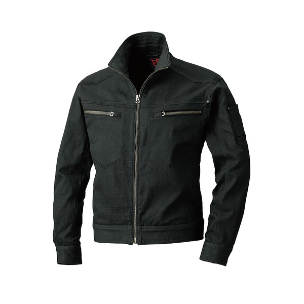 【村上お召しもの製】 上衣/やり方着 【アッシュブラック 大きさ4L】 伸ばすこと原料品と横からも作り付けるチャック 綿 ポリエステル 3203 黒 緊迫状態無償性な着心地と不可思議の伸ばすこと原料品を持つ編成替え的な細工物お召しもの、3203つづき物 黒