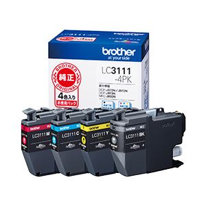 ブラザー工業 インクカートリッジ お徳用 まとめ買い 4色パック LC3111-4PK 経済的な4色インクパック LC3111-4PK：ブラザー工業の優れたインクカートリッジセットがお得に手に入る 6,090円