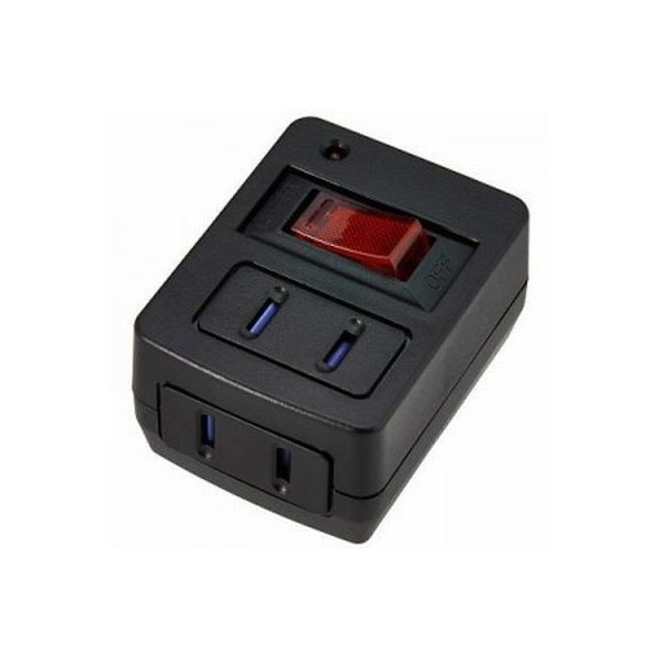 (まとめ)YAZAWA 雷ガード・ブレーカー機能付き省エネタップ Y02FUBHKS210BK【×5セット】 雷を防ぎ、電力を守る! 高出力1500W以上で自動電源断! 雷撃サージフィルター搭載省エネタップ Y02FUBHKS210BK【5個セット】