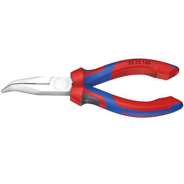 KNIPEX クニペックス 2525-160 40゜先曲 ラジオペンチ 工具 ツール DIY 作業工具 道具 究極の精密作業を叶える、パーフェクトグリップラジオペンチ 驚異の40°先曲がり、電子部品の掴みも切断も極める