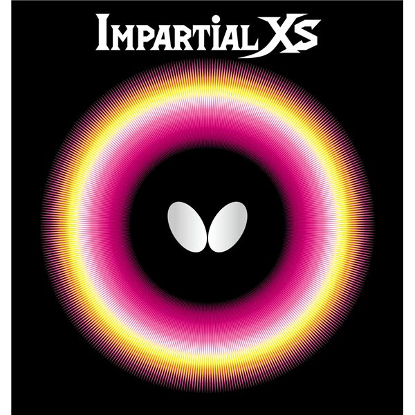 バタフライ(Butterfly) 表ラバー IMPARTIAL XS(インパーシャルXS) 00420 ブラック A 黒 究極のスピンとコントロールを追求した、ブラックAの進化形ラバー 驚異のインパクトを放つ、バタフライの新たなる表ラバー、ダイナミックXS（ダイナミックエクストラスピン）00420 黒