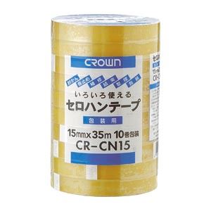 （まとめ） クラウンセロハンテープ （大巻）巻芯径76mm CR-CN15 10巻入 【×5セット】 いつでも安心 安全 な大巻テープ クラウンセロハンテープ（巻芯径76mm）10巻入りセット×5でお得に