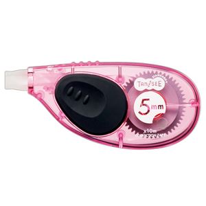 （まとめ） TANOSEE 修正テープ ヨコ引き 5mm幅×10m ピンク 1個 【×30セット】 進化した筆記具、5mm幅×10mのピンク修正テープが30個セットでお得 ヨコ引きタイプの修正テープ ミスも一瞬で消し去り、美しい仕上がりを実現 文書作成も楽々 自信を持って書き進めることが