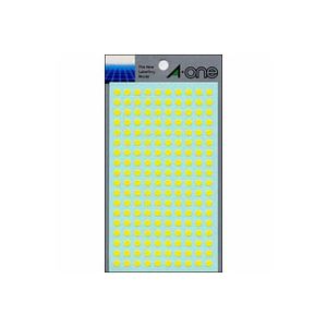 （まとめ） エーワン カラーラベル 丸型 (円形 ラウンド) 5mm径 07064 黄 1P9シート（1800片）入 【×10セット】 鮮やかな黄色で、まるで太陽の輝きを纏ったカラーラベル 1P9シートに1800片も入って、たっぷり使える エーワンの丸型5mm径ラベル、まとめ買いでお得な10セッ