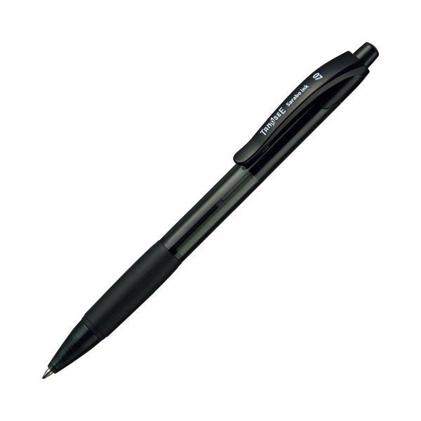 （まとめ） TANOSEE 殴り付ける式油性ボールペン（木目細かインキ） 0.7粍 黒 1仕掛ける（50本） 【×2仕掛ける】 木目細かな書き気味合いを追いもとめるした、殴り付ける式油性ボールペンの極み まっ黒いインキで、0.7粍の小っちゃいな線を描く 1仕掛けるには50本ものボールペンが詰まっているから、其れは其れは使