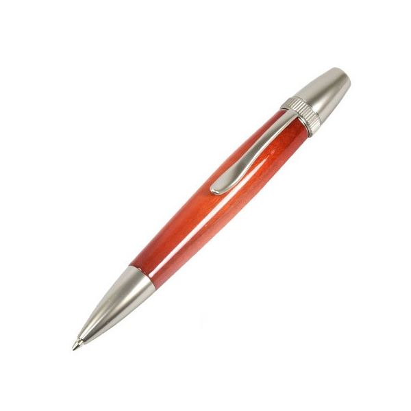 砂糖漬け色合い ボールペン/文房具 【Orange カーリーメイプル】 パーカー印字機 芯：0.7粍 日本製 国産 文具 『Air Brush Wood Pen』 坦々たるな質感の国産書きもの、砂糖漬け色合いの愛らしさ溢れるボールペンが系統発生 0.7粍の芯で高性質な文具 オレンジ色のカーリーメイプル柄が個