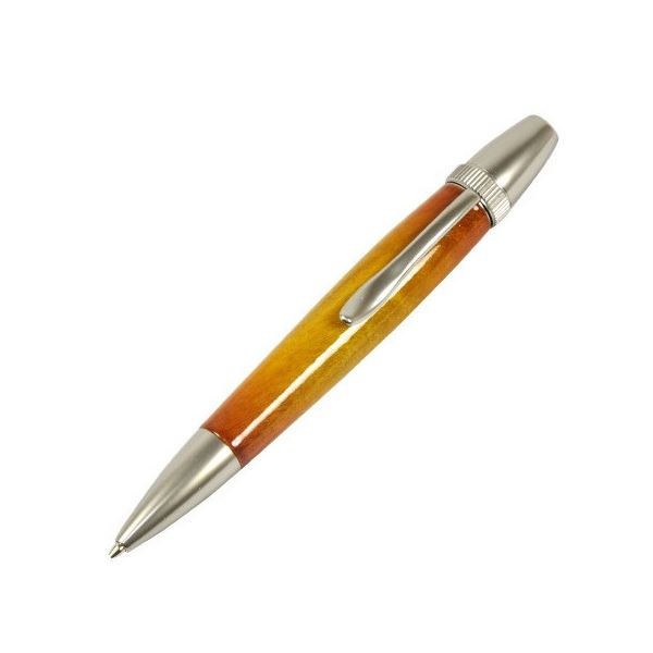 砂糖漬け色合い ボールペン/文房具 【Yellow カーリーメイプル】 パーカー印字機 芯：0.7粍 日本製 国産 文具 『Air Brush Wood Pen』 坦々たるな質感が雅びやかな国産書きもの、事務室装置の目あたらしいな愛らしさ 砂糖漬け色合いのボールペン/文房具、Yellowカーリーメイプルのパーカー